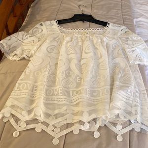 White Anthropologie (Maeve) top.